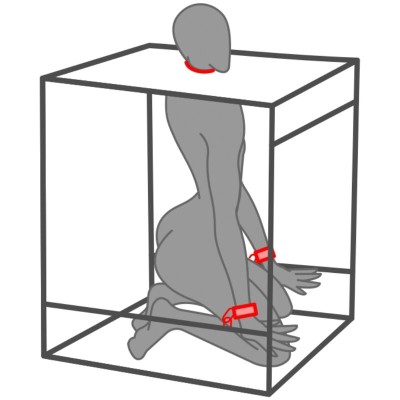 SECRET DOME - KINK CLUB CABINA BUKKAKE PRETO E VERMELHO - D-241940 - Dona Pimenta