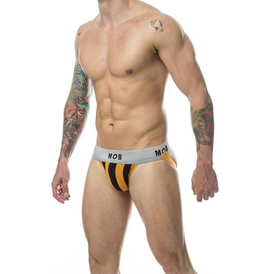 MOB - CALÇA CLASSIC JOCK STRIPE LARANJA TAMANHO G - D-243564 - Dona Pimenta