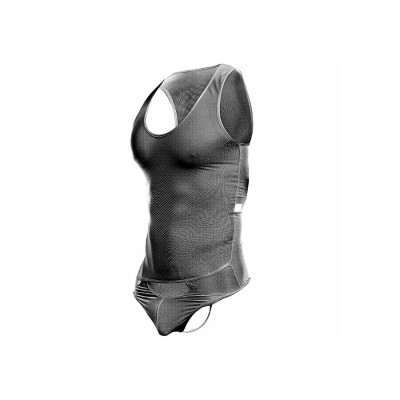 MOB - BODYSHEER PRETO TRANSPARENTE TAMANHO L/XL - D-243558 - Dona Pimenta