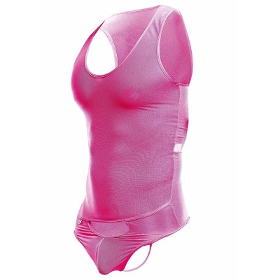 MOB - BODYSHEER ROSA TRANSPARENTE TAMANHO L/XL - D-243560 - Dona Pimenta