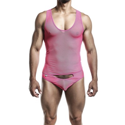 MOB - BODYSHEER ROSA TRANSPARENTE TAMANHO L/XL - D-243560 - Dona Pimenta