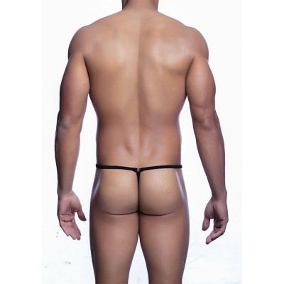 MOB - TANGA PRETA EM FORMATO DE LÃGRIMAS TAMANHO L/XL - D-243476 - Dona Pimenta