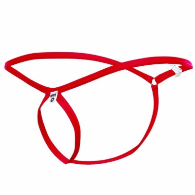 MOB - TANGA VERMELHA EM FORMATO DE LÃGRIMAS TAMANHO L/XL - D-243480 - Dona Pimenta
