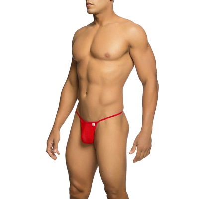MOB - TANGA TRANSPARENTE VERMELHA EM FORMATO DE T TAMANHO L/XL - D-243556 - Dona Pimenta