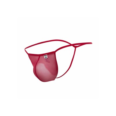 MOB - TANGA TRANSPARENTE VERMELHA EM FORMATO DE T TAMANHO L/XL - D-243556 - Dona Pimenta