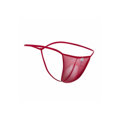 MOB - TANGA TRANSPARENTE VERMELHA EM FORMATO DE T TAMANHO L/XL - D-243556 - Dona Pimenta