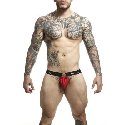 MOB - DNGEON VERMELHO JOCKSTRAP COM CORRENTES TAMANHO ÚNICO - D-243422 - Dona Pimenta