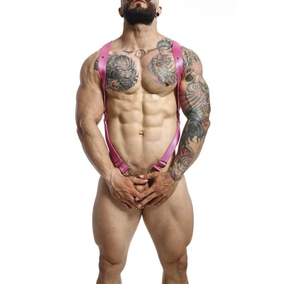 MOB - DNGEON CROSS BACK HARNESS ROSA TAMANHO ÚNICO - D-243402 - Dona Pimenta