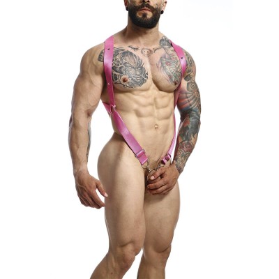 MOB - DNGEON CROSS BACK HARNESS ROSA TAMANHO ÚNICO - D-243402 - Dona Pimenta