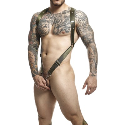 MOB - DNGEON CROSS BACK HARNESS VERDE TAMANHO ÚNICO - D-243429 - Dona Pimenta