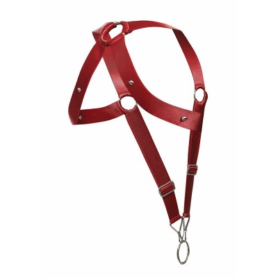 MOB - DNGEON CROSS BACK HARNESS VERMELHO TAMANHO ÚNICO - D-243430 - Dona Pimenta