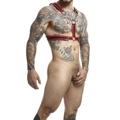 MOB - DNGEON ARNÊS VERMELHO COM CORRENTES TAMANHO ÚNICO - D-243439 - Dona Pimenta