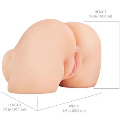 PDX ELITE - SHAKETHAT ASS MASTURBADOR REALISTA DE VAGINA E ÂNUS COM VIBRAÇÃO - RD632-21 - Dona Pimenta