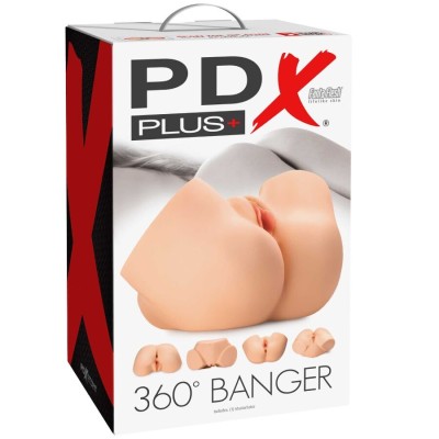 PDX PLUS - 360 BANGER MASTURBADOR ANAL E VAGINA REALISTA - RD619-21 - Dona Pimenta