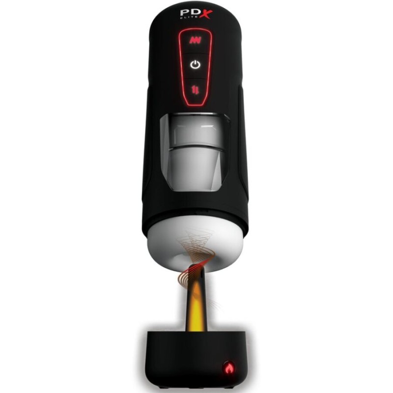 PDX ELITE - MASTURBADOR AUTOMÁTICO MILK ME HOTTER COM VIBRAÇÃO DE EFEITO DE CALOR E IMPULSÃO - RD550-23 - Dona Pimenta