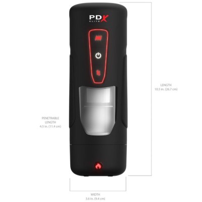 PDX ELITE - MASTURBADOR AUTOMÁTICO MILK ME HOTTER COM VIBRAÇÃO DE EFEITO DE CALOR E IMPULSÃO - RD550-23 - Dona Pimenta