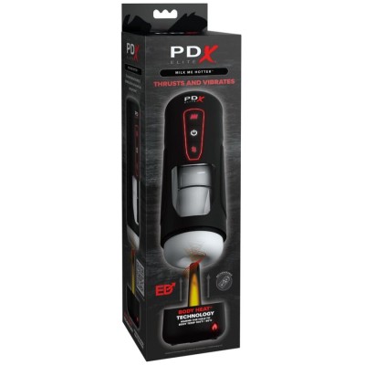 PDX ELITE - MASTURBADOR AUTOMÁTICO MILK ME HOTTER COM VIBRAÇÃO DE EFEITO DE CALOR E IMPULSÃO - RD550-23 - Dona Pimenta