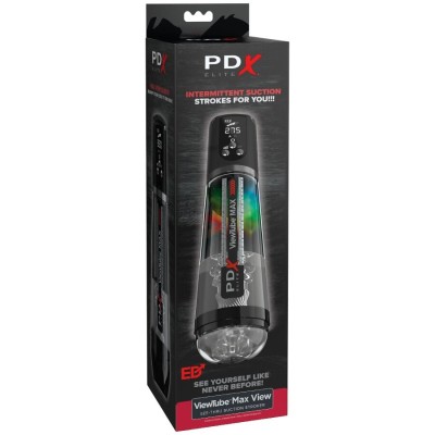 PDX ELITE - VIEWTUBE MAX VIEW MASTURNADOR AUTOMÁTICO COM SUCÇÃO TRANSPARENTE - RD553-23 - Dona Pimenta