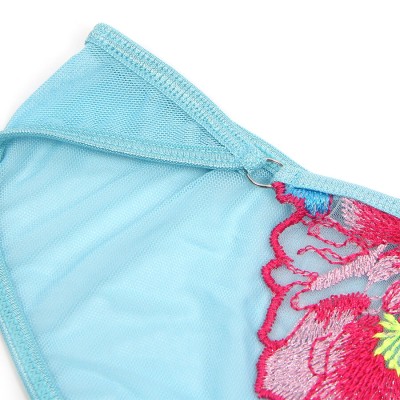 SUBBLIME - 957643 CONJUNTO DE SUTIÃ E CINTO-LIGA BORDADO COM FLORES ROSA S/M - D-242929 - Dona Pimenta