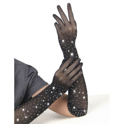 SUBBLIME - 957469 LUVAS SHINE TRANSPARENTES PRETAS S/M - D-242948 - Dona Pimenta