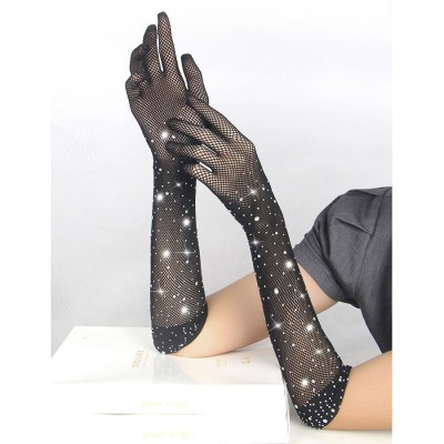 SUBBLIME - 957469 LUVAS SHINE TRANSPARENTES PRETAS S/M - D-242948 - Dona Pimenta