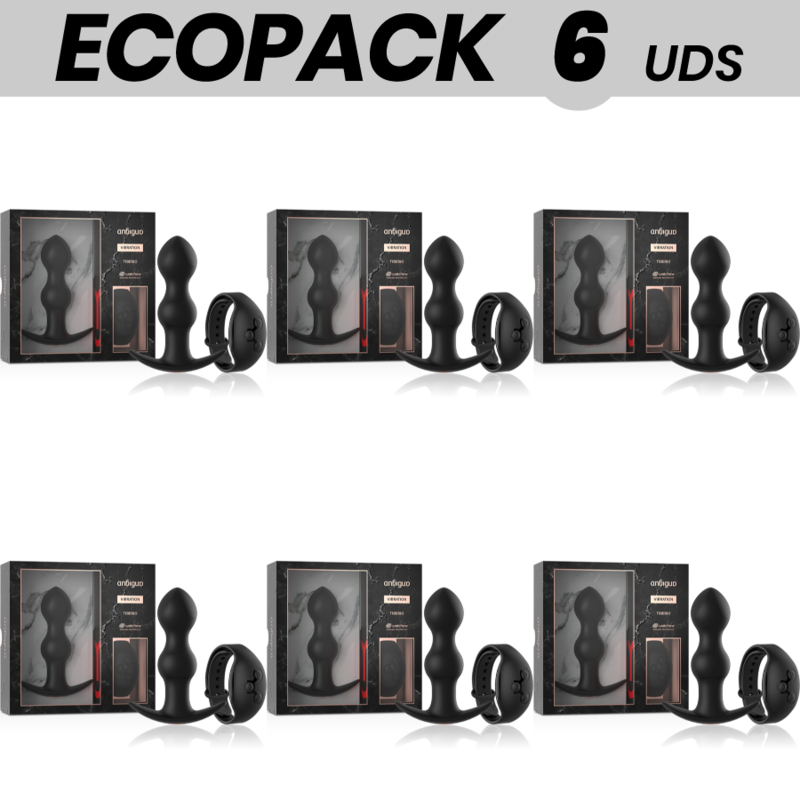 ECOPACK 6 UNIDADES - ANBIGUO WATCHME VIBRADOR ANAL COM CONTROLE REMOTO TIBÃRIO - D-228366 - Dona Pimenta