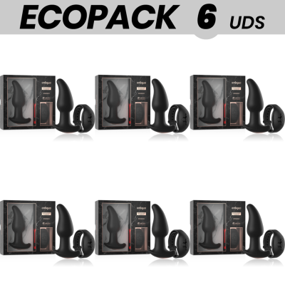 ECOPACK 6 UNIDADES - ANBIGUO WATCHME VIBRADOR DE PLUG ANAL COM CONTROLE REMOTO COM ROTAO DE PÃROLAS AMADEUS - D-228369 - Dona Pi