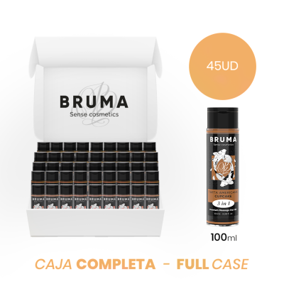 MOQ 45 - BRUMA ÓLEO DE MASSAGEM PREMIUM EFEITO CALOR SABOR CUPCAKE 3 EM 1 - 100 ML - D-241766 - Dona Pimenta