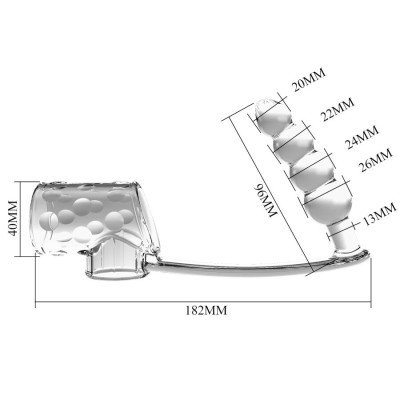 PRETTY LOVE - MANGA PARA PÉNIS COM PLUG ANAL TRANSPARENTE - D-242902 - Dona Pimenta