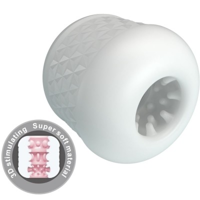 PRETTY LOVE - MASTURBADOR MASCULINO CRYSTLE BRANCO - D-242908 - Dona Pimenta