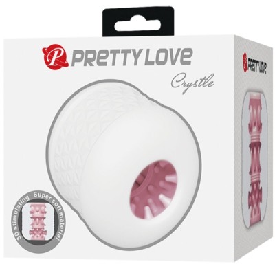 PRETTY LOVE - MASTURBADOR MASCULINO CRYSTLE BRANCO - D-242908 - Dona Pimenta