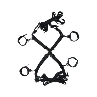 CALEXOTICS - SCANDAL CONJUNTO DE BRAÇADEIRAS DE CAMA CRUZADA - D-243660 - Dona Pimenta