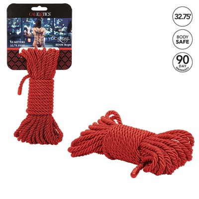 CALEXOTICS - SCANDAL CORDA BDSM VERMELHA 10 M - D-243628 - Dona Pimenta
