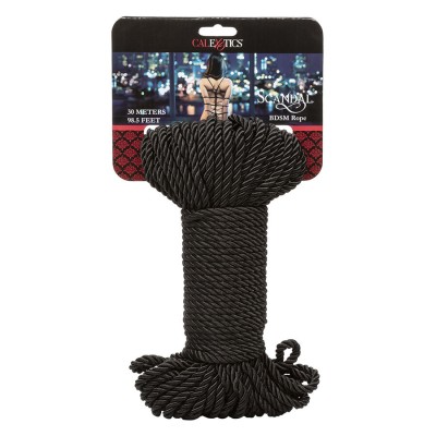 CALEXOTICS - SCANDAL CORDA BDSM PRETA 30 M - D-243667 - Dona Pimenta