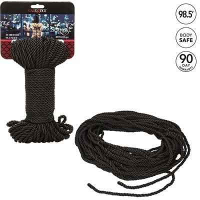 CALEXOTICS - SCANDAL CORDA BDSM PRETA 30 M - D-243667 - Dona Pimenta