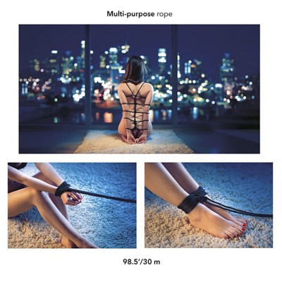 CALEXOTICS - SCANDAL CORDA BDSM PRETA 30 M - D-243667 - Dona Pimenta