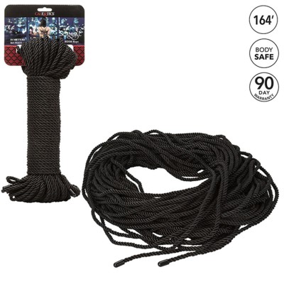 CALEXOTICS - SCANDAL CORDA BDSM PRETA 50 M - D-243669 - Dona Pimenta