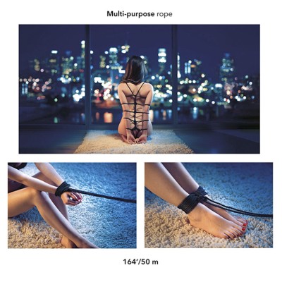 CALEXOTICS - SCANDAL CORDA BDSM PRETA 50 M - D-243669 - Dona Pimenta