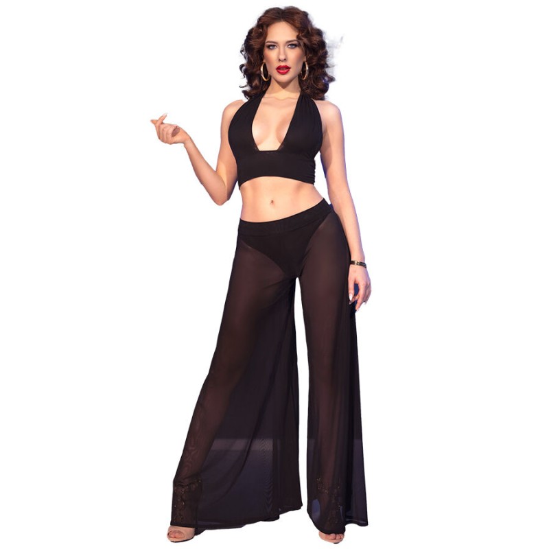 CHILIROSE - CR 4857 CONJUNTO DE BLUSA E CALÇA PRETA TAMANHO M - D-243795 - Dona Pimenta CHILIROSE - CR 4857 CONJUNTO DE BLUSA E CALÇA PRETA TAMANHO M - D-243795 - Dona Pimenta