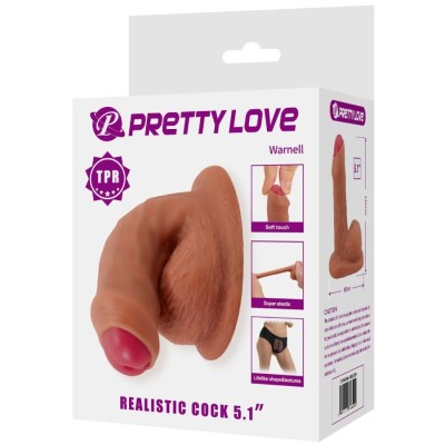 PRETTY LOVE - WARNELL DILDO ULTRA REALISTA E ELÃSTICO 9,5 CM MULATO - D-242901 - Dona Pimenta