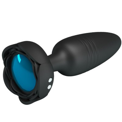 PRETTY LOVE - TARION ANAL PLUG COM LUZ LED PRETO 12,5 CM - D-242894 - Dona Pimenta