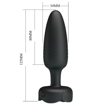 PRETTY LOVE - TARION ANAL PLUG COM LUZ LED PRETO 12,5 CM - D-242894 - Dona Pimenta