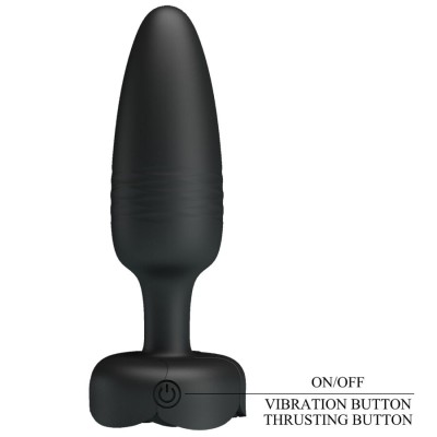 PRETTY LOVE - TARION ANAL PLUG COM LUZ LED PRETO 12,5 CM - D-242894 - Dona Pimenta