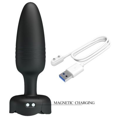 PRETTY LOVE - TARION ANAL PLUG COM LUZ LED PRETO 12,5 CM - D-242894 - Dona Pimenta