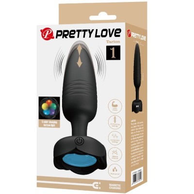 PRETTY LOVE - TARION ANAL PLUG COM LUZ LED PRETO 12,5 CM - D-242894 - Dona Pimenta