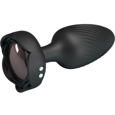 PRETTY LOVE - VARIAN ANAL PLUG COM LUZ LED PRETO 10,8 CM - D-242895 - Dona Pimenta