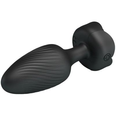 PRETTY LOVE - VARIAN ANAL PLUG COM LUZ LED PRETO 10,8 CM - D-242895 - Dona Pimenta
