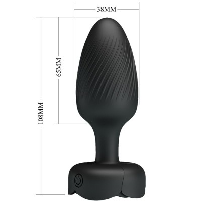 PRETTY LOVE - VARIAN ANAL PLUG COM LUZ LED PRETO 10,8 CM - D-242895 - Dona Pimenta