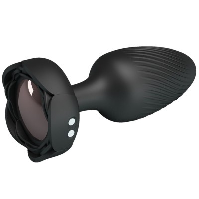 PRETTY LOVE - OSBORN PLUG ANAL COM LUZ LED PRETO 9,8 CM - D-242896 - Dona Pimenta
