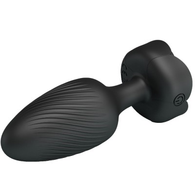 PRETTY LOVE - OSBORN PLUG ANAL COM LUZ LED PRETO 9,8 CM - D-242896 - Dona Pimenta